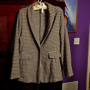 Brown & Beige Checkered Jacket